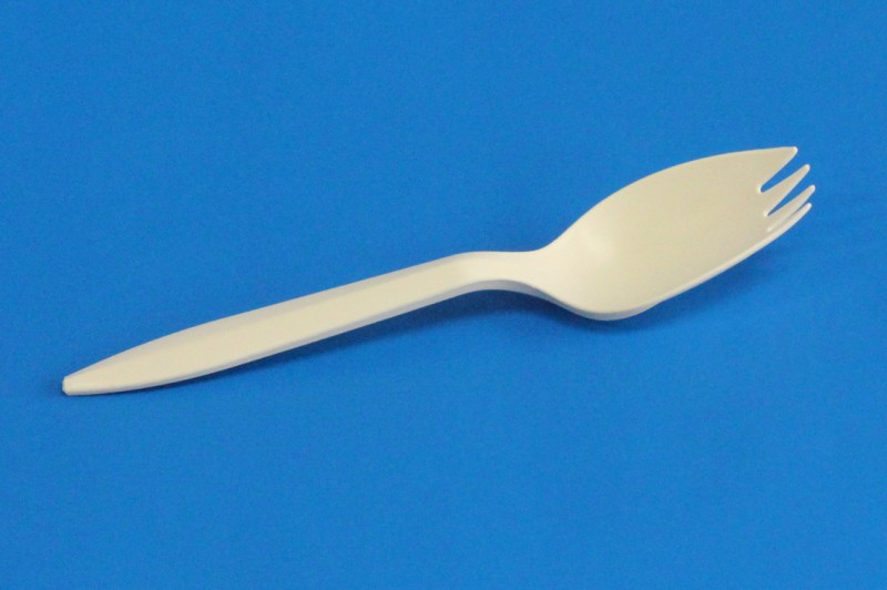 生分解性使い捨てプラスチックおよびトウモロコシデンプン先割れスプーンsgsfdaen13432okバイオベース-ディナーナイフ問屋・仕入れ・卸・卸売り