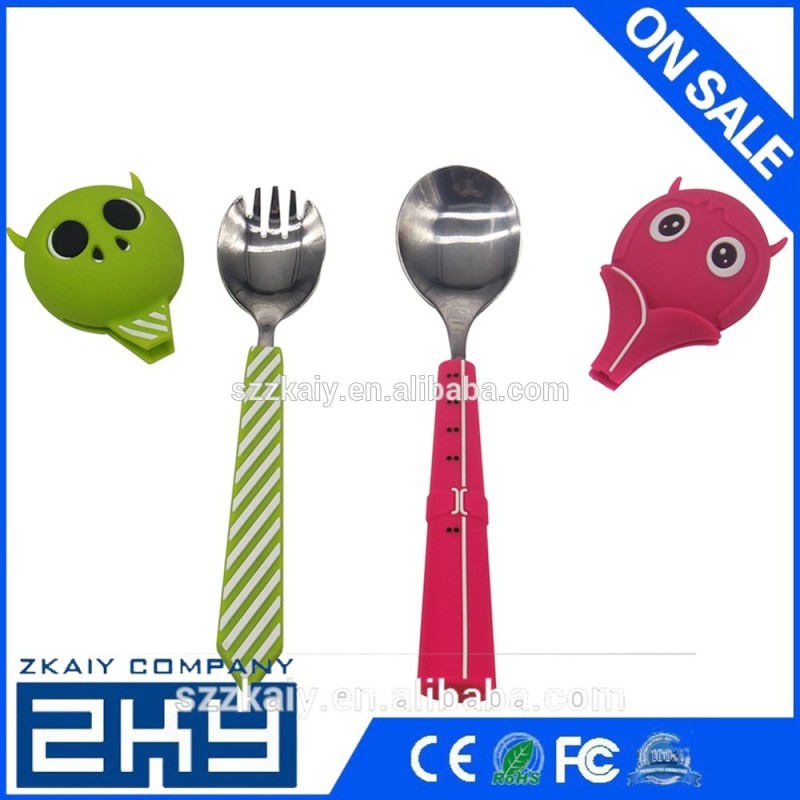 ファッション愛好家カトラリースプーンとフォーク食品グレードシリコーンとステンレス鋼スプーン-フォーク問屋・仕入れ・卸・卸売り