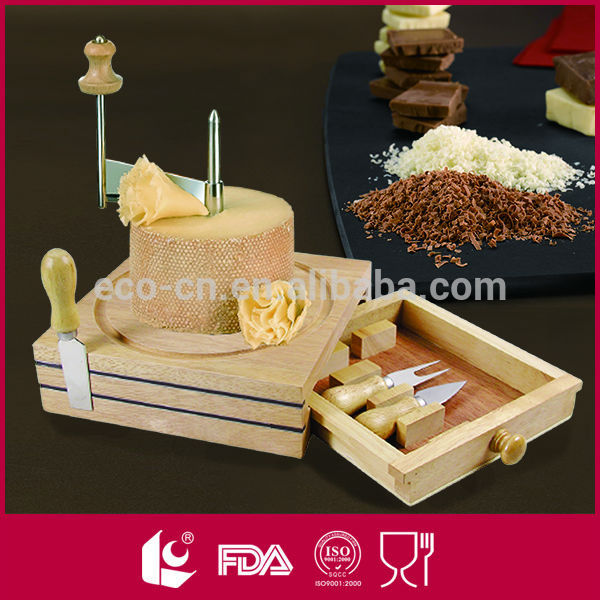 高品質の木のチーズボードセット磁気付きナイフホルダー-チーズ関連用品問屋・仕入れ・卸・卸売り