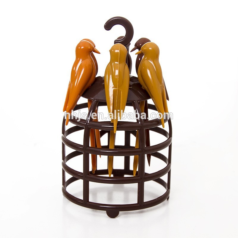 プラスチック製の素敵なバーディフルーツフォーク鳥かごと昇進のための形状-フォーク問屋・仕入れ・卸・卸売り