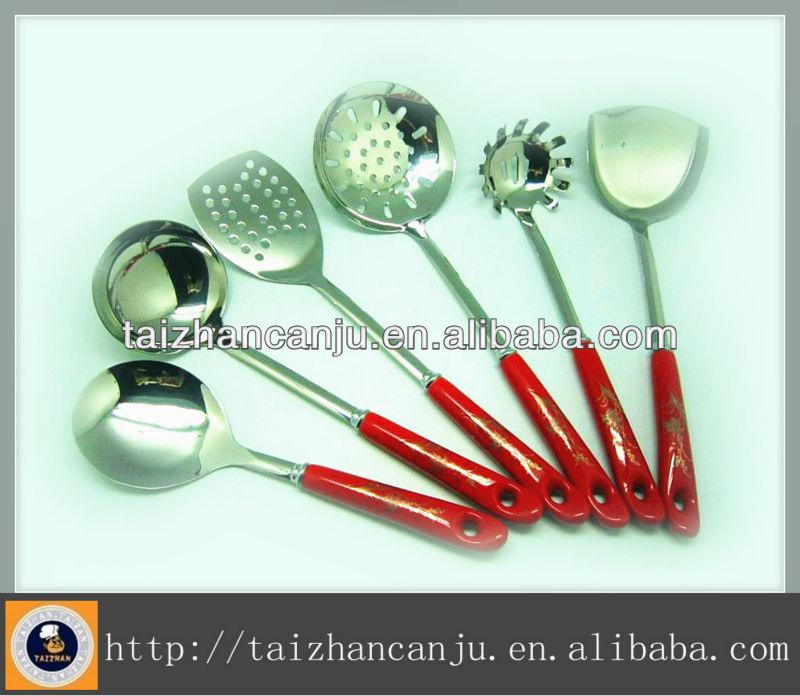 最新の6個ステンレススチールセラミックハンドルの台所用品-キッチン用品セット問屋・仕入れ・卸・卸売り