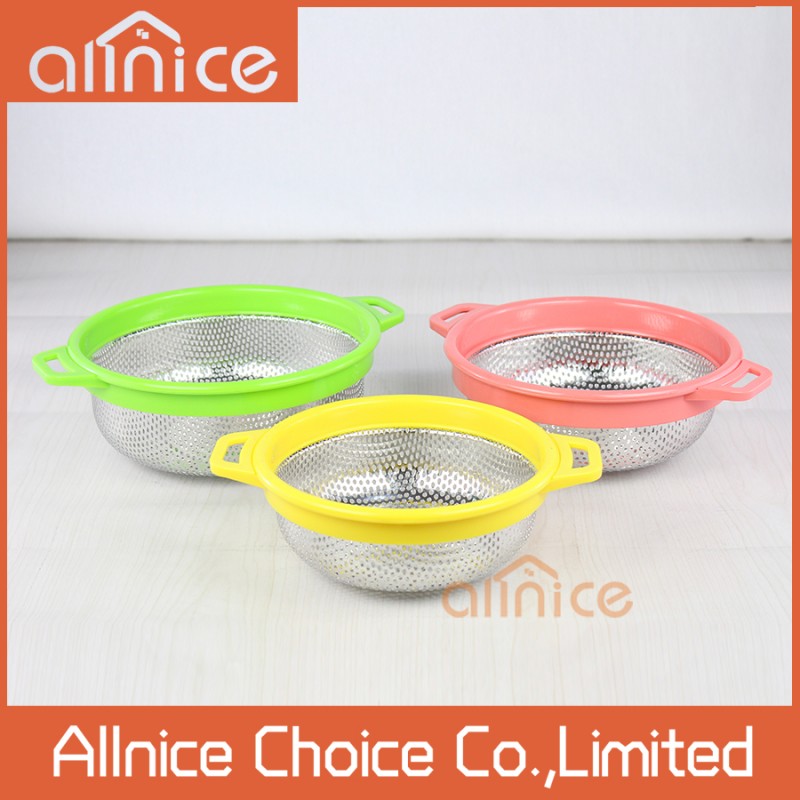 中国のサプライヤーを受け入れるallniceフルーツbusket/ステンレス加工パンチングステンレス鋼の米鋼ザル-水切り、こし器問屋・仕入れ・卸・卸売り
