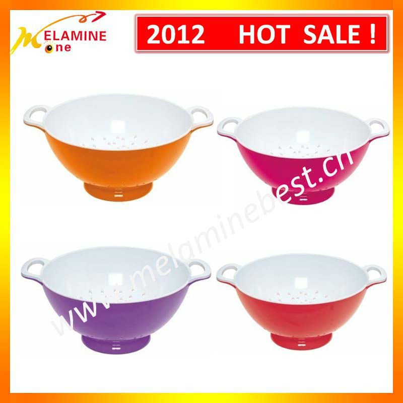 2音色及びメラミンcolanderが付いている熱い販売のプラスチックcolander-水切り、こし器問屋・仕入れ・卸・卸売り