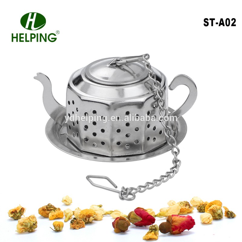 ティーポットの形ステンレス鋼の茶注入器でチェーン-コーヒー、お茶関連道具問屋・仕入れ・卸・卸売り