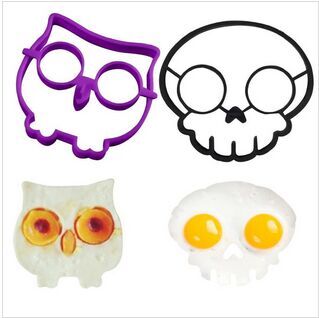 シリコン卵パンケーキスリップリング、 フクロウの形の卵リング、 頭蓋骨の形の卵リング-卵関連道具問屋・仕入れ・卸・卸売り