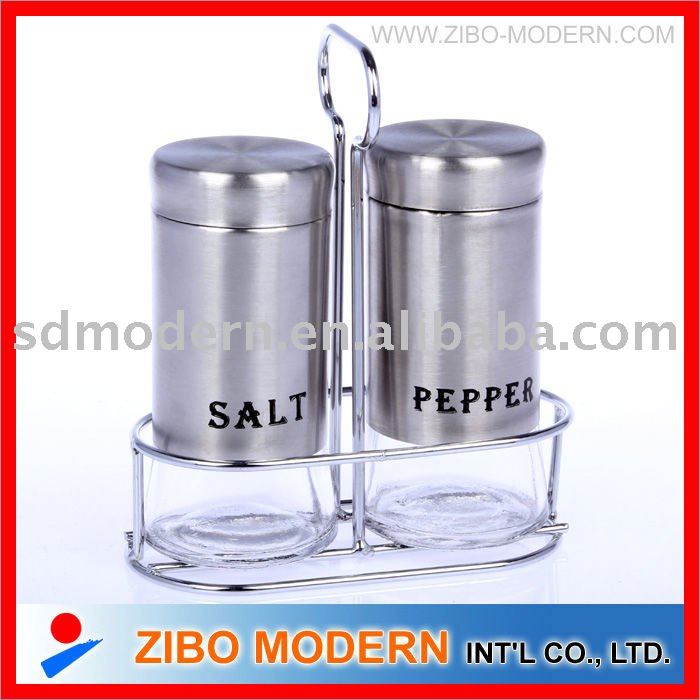 2pcs塩のコショウのガラスビンセットかガラスの小さなかん-香辛料関連道具問屋・仕入れ・卸・卸売り