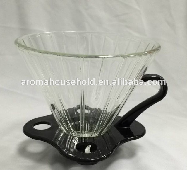 1-4cupsプラスチックドリップトレイガラスコーヒードリッパー、フィルター-コーヒー、お茶関連道具問屋・仕入れ・卸・卸売り
