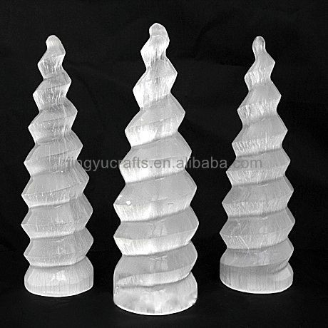 ナチュラル半貴石ホーム装飾selenite スパイラル tablepiece-問屋・仕入れ・卸・卸売り