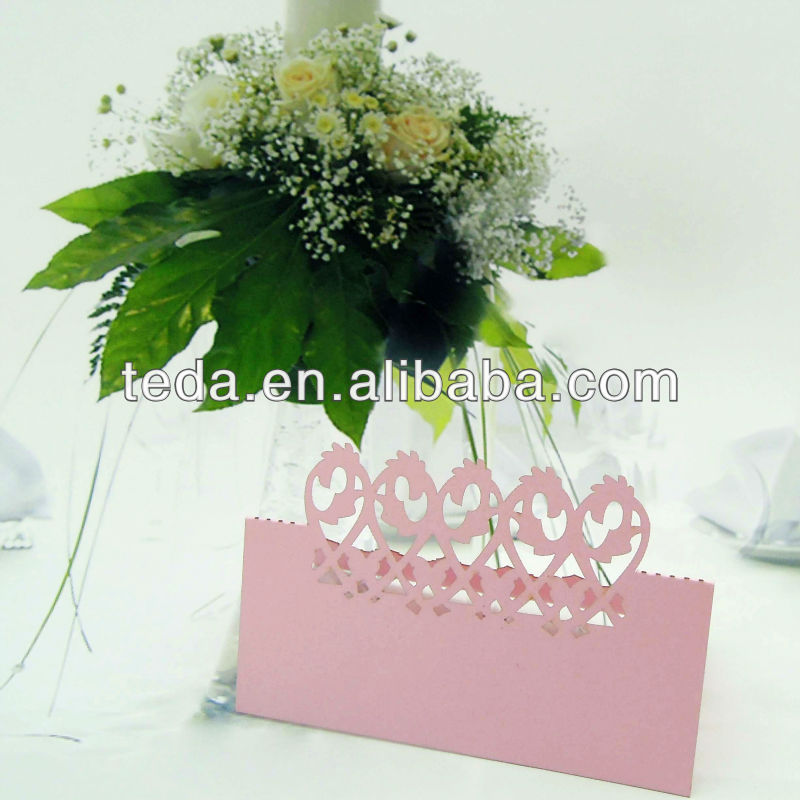 真珠色のピンクのテーブルの装飾紙の招待状の場所カード-その他テーブルデコレーション、付属品問屋・仕入れ・卸・卸売り