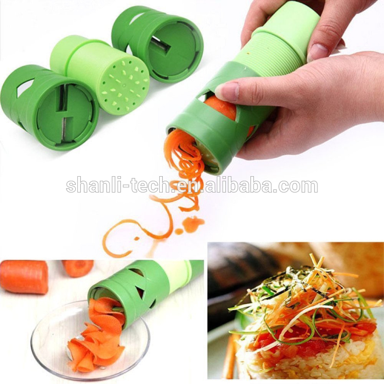 新しい改良されたスパイラルスライサーコンプリートバンドルキット野菜カッター-ズッキーニパスタ麺スパゲッティスパイラルスライサーメーカー-フルーツ、野菜関連道具問屋・仕入れ・卸・卸売り