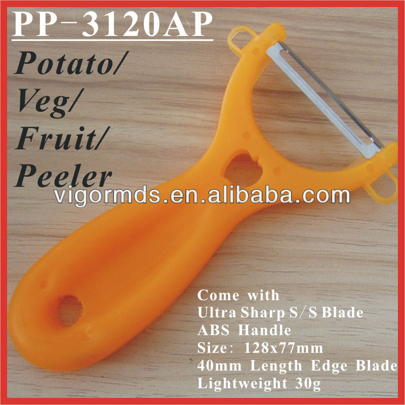 (pp- 3120ap) 5" オレンジabsハンドルセラミック刃のフルーツ野菜ジャガイモの皮むき器-フルーツ、野菜関連道具問屋・仕入れ・卸・卸売り