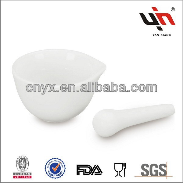 y1819新しい白磁器モルタルと乳棒-フルーツ、野菜関連道具問屋・仕入れ・卸・卸売り