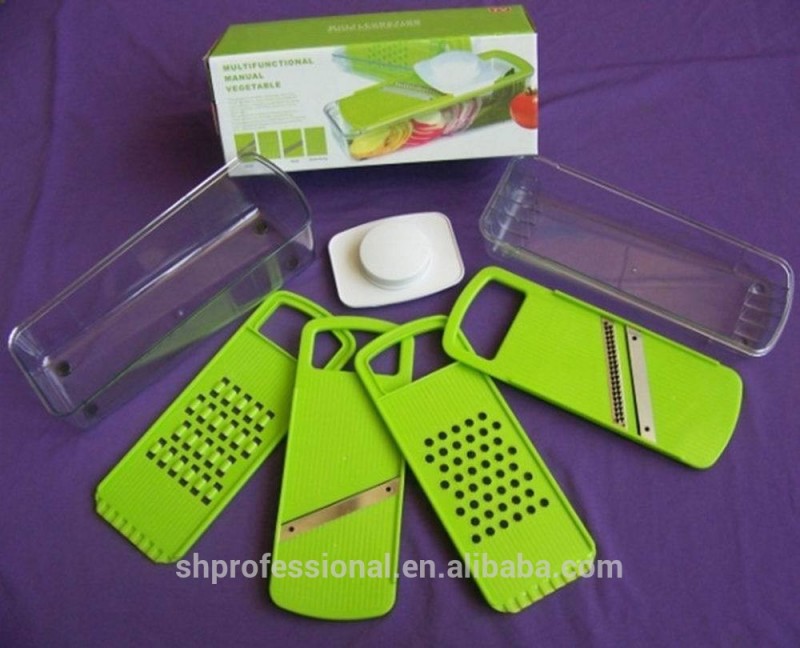 有用な台所用品5多機能なプラスチック製のマニュアル野菜スライサー-フルーツ、野菜関連道具問屋・仕入れ・卸・卸売り