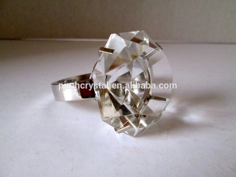 エレガントな水晶のナプキンリングダイヤモンドmh-c041結婚祝いのための-ナプキンリング問屋・仕入れ・卸・卸売り