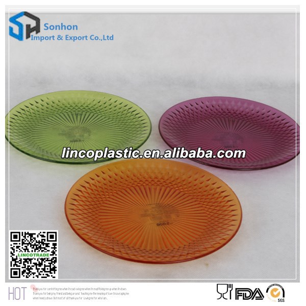 新しいスタイルプラスチック角丸アクリル皿/プレート-皿類問屋・仕入れ・卸・卸売り
