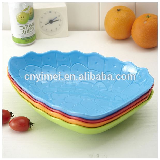 ブドウ葉の形のフルーツトレイプラスチック板-皿類問屋・仕入れ・卸・卸売り