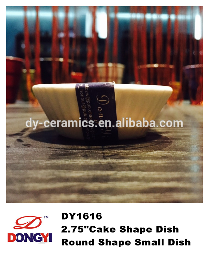 Dy16162.5" ストライプラウンド形状醤油用のミニ皿/スパイス/チーズケーキ。。。-皿類問屋・仕入れ・卸・卸売り