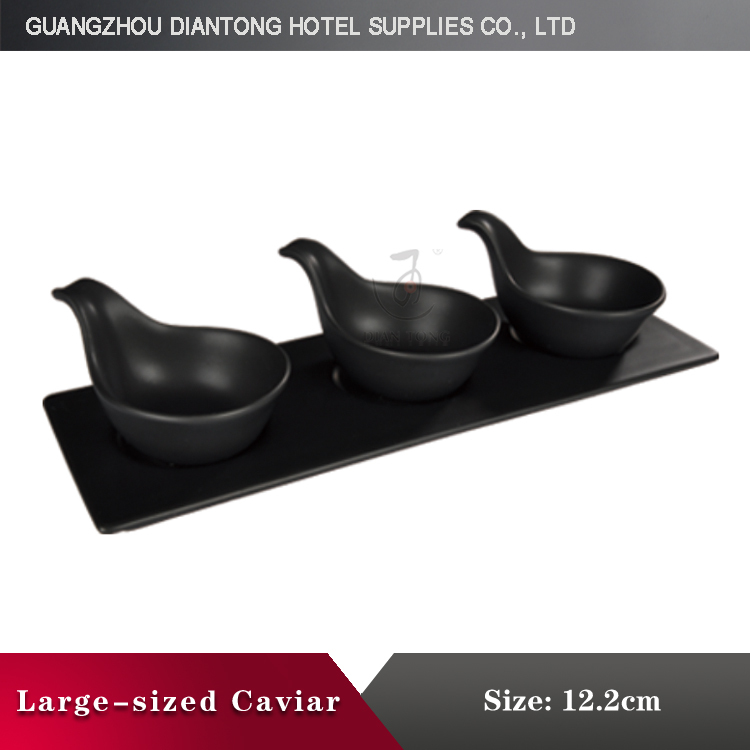 施釉磁器黒キャビアカラフルな食器皿-食器セット問屋・仕入れ・卸・卸売り
