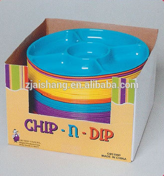 ファッショナブルなアメリカの最初の速度の高品質の食品等級のチップディップトレイbpaフリー-皿類問屋・仕入れ・卸・卸売り