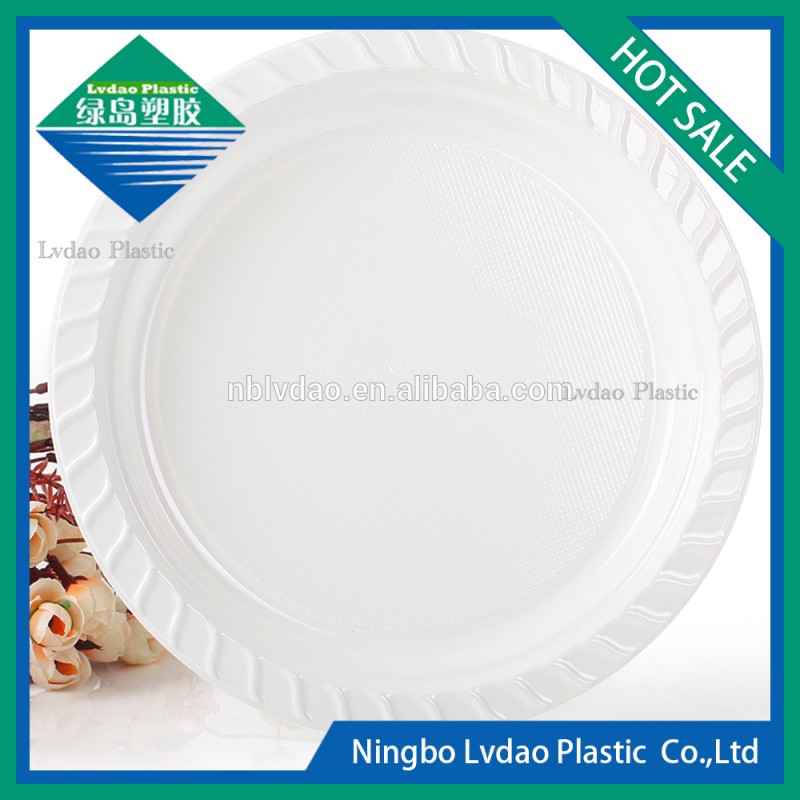 Oemカスタマイズされた使い捨て食品安全な重いプラスチックプレート経由lvdao-皿類問屋・仕入れ・卸・卸売り