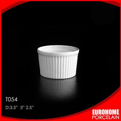 新しい到着耐久性のあるレストランファインボーンチャイナramekin-皿類問屋・仕入れ・卸・卸売り
