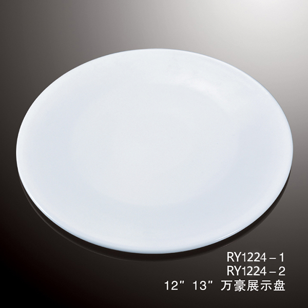 熱い販売のホテルのラウンドホワイトセラミックプレート、 充電器のプレート、 ピザプレート-皿類問屋・仕入れ・卸・卸売り