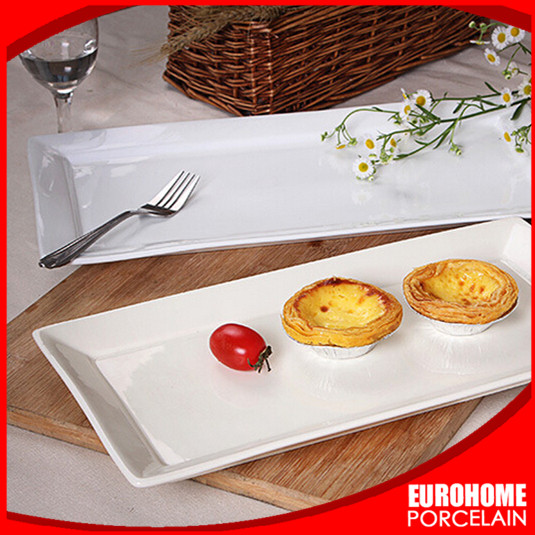 Eurohomeレストラン結婚式の宴会白い長方形料理用ホテル-皿類問屋・仕入れ・卸・卸売り