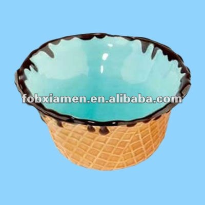ノベルティホットアイスクリーム形セラミックワッフルプレート-皿類問屋・仕入れ・卸・卸売り
