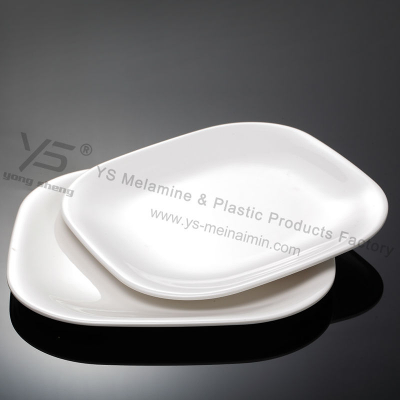 高品質白いプラスチック正方形のプレート-皿類問屋・仕入れ・卸・卸売り