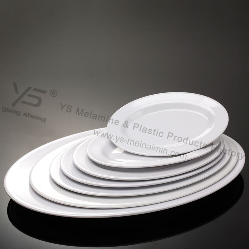 安価なプラスチック製品異なるサイズで楕円形の形のプレート-皿類問屋・仕入れ・卸・卸売り