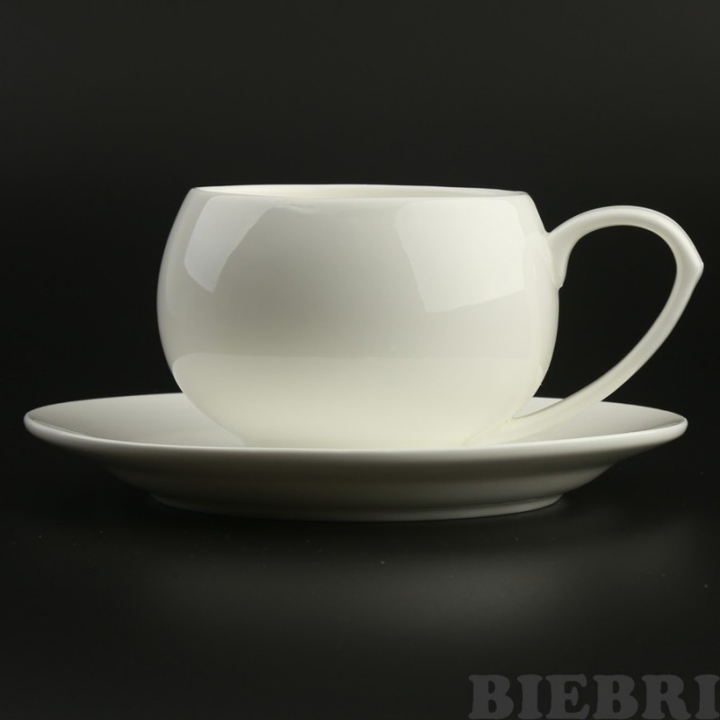 5オンス細かい白い磁器コーヒーとティーカップとソーサーセット-皿類問屋・仕入れ・卸・卸売り