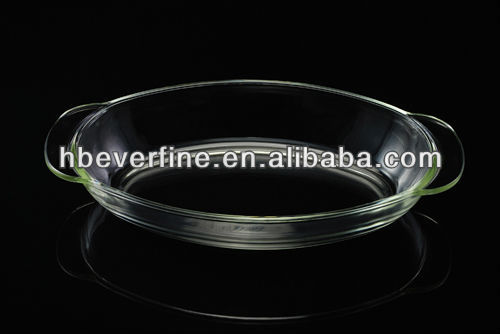 楕円形の透明なガラス1.5lサービングトレイ-皿類問屋・仕入れ・卸・卸売り