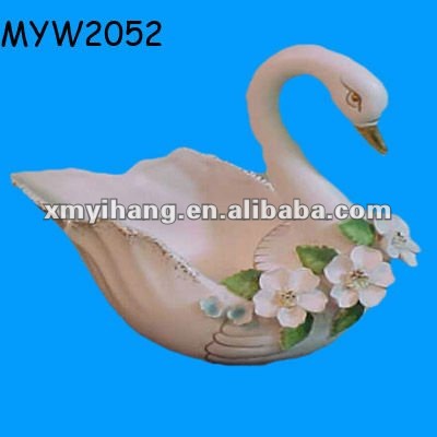 新しい装飾アイデアスワンデザインリングプレートまたはキャンディ皿磁器セラミック結婚式の花瓶-皿類問屋・仕入れ・卸・卸売り