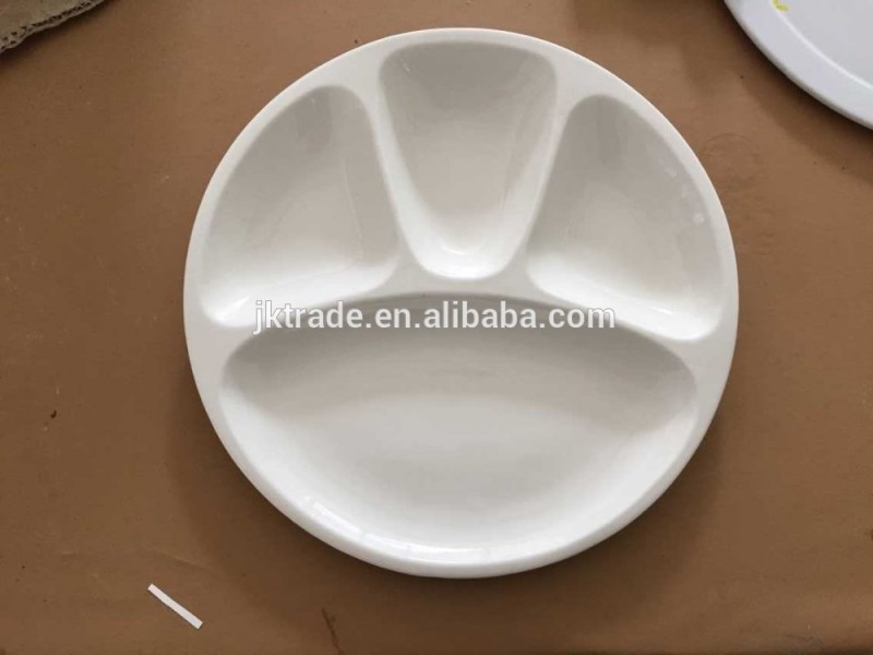 安い ホワイト セラミック磁器4 コンパートメント プレート-問屋・仕入れ・卸・卸売り
