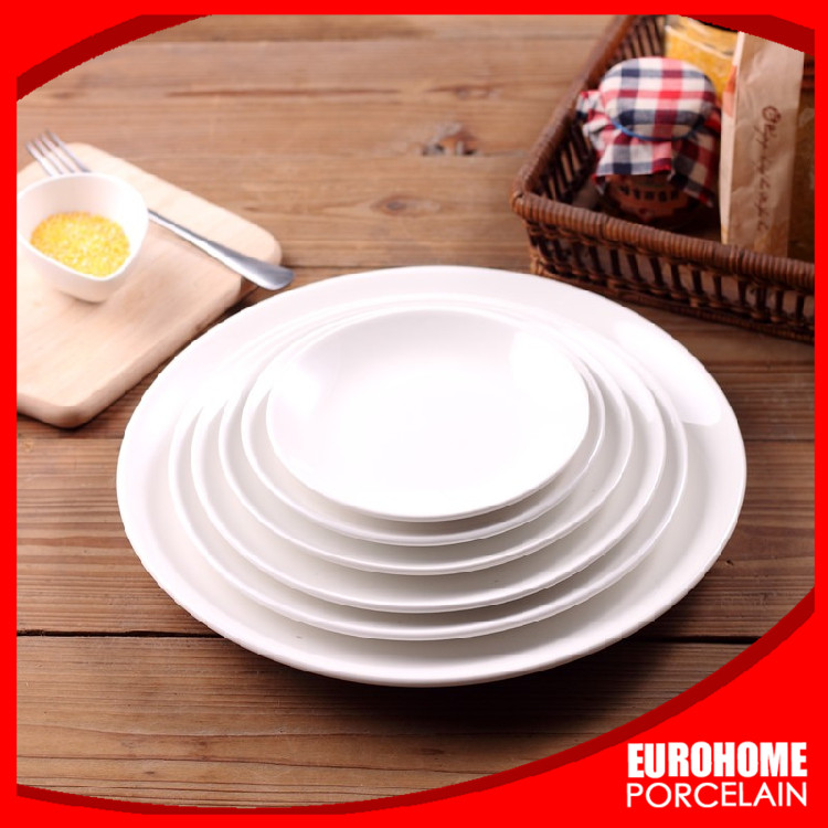Eurohomeホテル高品質イベントレストランホール白い磁器ケーキプレート-皿類問屋・仕入れ・卸・卸売り