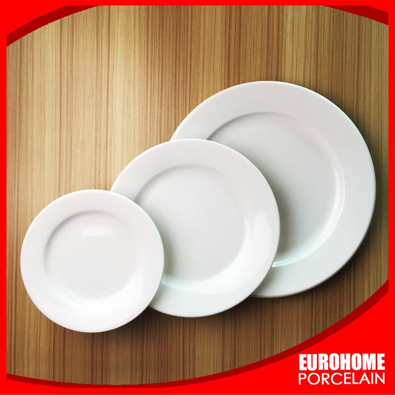 Eurohomeホールイベントレストランウェディングホワイト安いラウンドウェディングディナープレート-皿類問屋・仕入れ・卸・卸売り