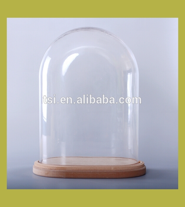透明な楕円形のガラスドームクローシュ、 装飾的なガラスのドーム-皿類問屋・仕入れ・卸・卸売り