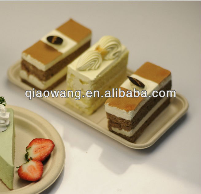 生分解性バガス紙のケーキトレイ-皿類問屋・仕入れ・卸・卸売り