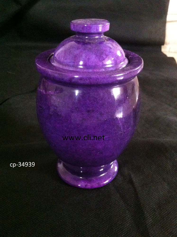 紫色の大理石の卸売でキャンディポット-シュガーポット、ミルクポット問屋・仕入れ・卸・卸売り
