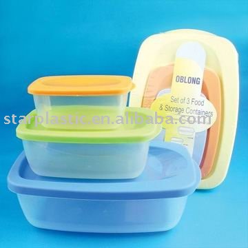 3個プラスチック製の長方形の食品容器セット-その他食器問屋・仕入れ・卸・卸売り