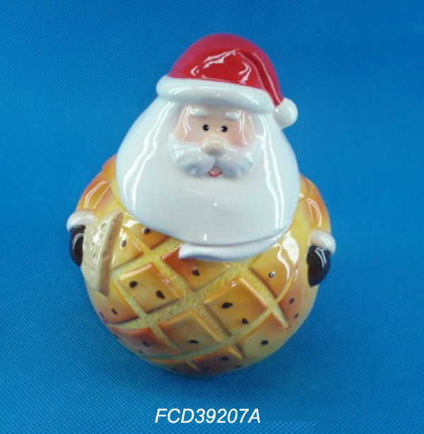 クリスマスサンタクロースfcd39207aパンと一緒仕上げセラミックシュガーポット-シュガーポット、ミルクポット問屋・仕入れ・卸・卸売り