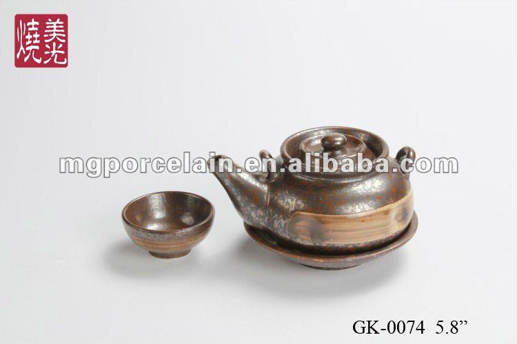 韓国及び日本様式の陶磁器の大豆の受皿の鍋GK-0074-グレービーボート問屋・仕入れ・卸・卸売り