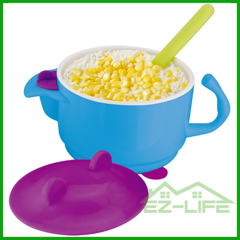 100% plaプラスチック缶注入暖かい水に保つ食品熱赤ちゃんボウル蓋-ボウル問屋・仕入れ・卸・卸売り