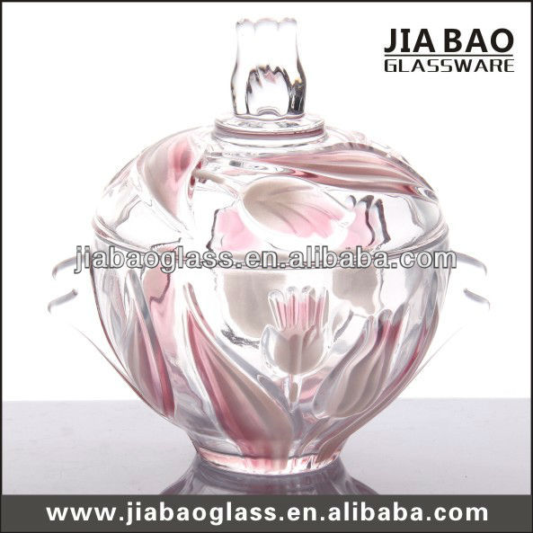 着色されたガラスシュガーボウルフタ付、 安いガラスのボウル、 を提供するガラス蓋付ボウル( gb1805yjx- pds)-シュガーポット、ミルクポット問屋・仕入れ・卸・卸売り