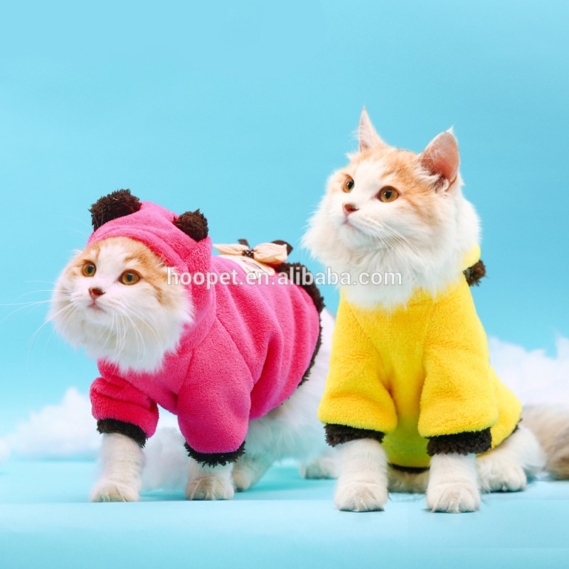 hoopetかわいいピンクの柔らかい猫服デザインポケット付き猫用品のための滝・冬-服、アクセサリー問屋・仕入れ・卸・卸売り