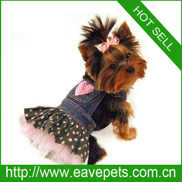 ペットの服デニムドット甘い美しい猫のペットペット犬の服チュチュドレス春秋facoryプロデュース速い船積み-服、アクセサリー問屋・仕入れ・卸・卸売り