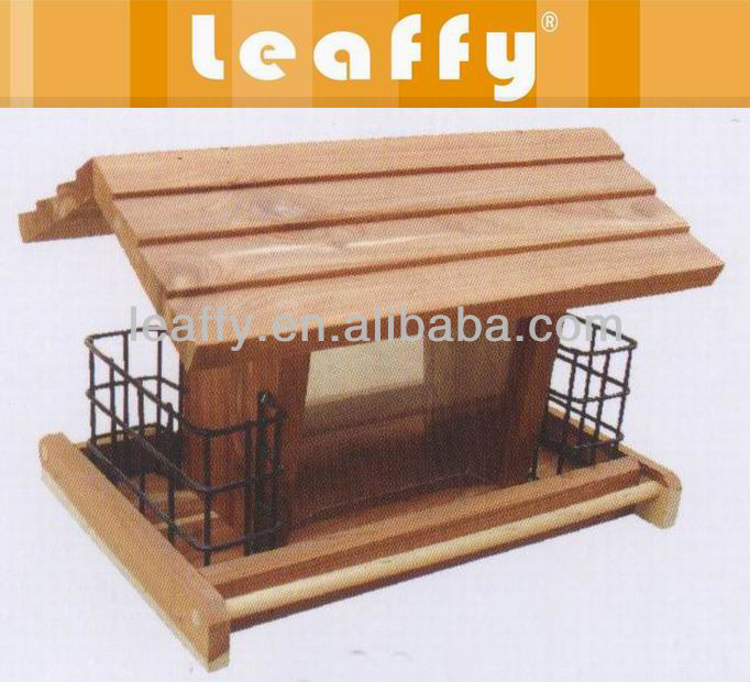 Leaffy- レッドシダー木材鳥の餌箱bf3104-フードボウル、ペットフィーダー問屋・仕入れ・卸・卸売り