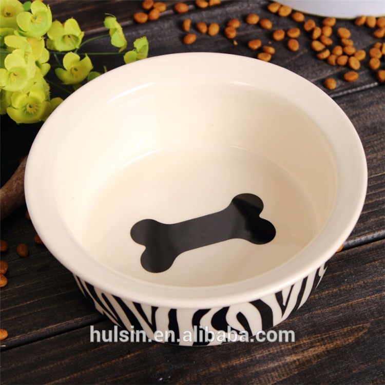 セラミックかわいいラウンド形状ゼブラ犬小動物ペットボウル-フードボウル、ペットフィーダー問屋・仕入れ・卸・卸売り
