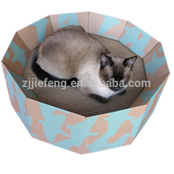 エッジ12サークルベッド猫段ボール段ボール猫のベッド-ベッド、付属品問屋・仕入れ・卸・卸売り