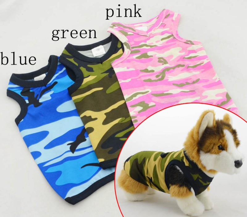 ペット服卸売大サイズ犬服甘い-ハート ネック カモ タンク 2016夏-問屋・仕入れ・卸・卸売り